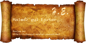Halmágyi Eszter névjegykártya