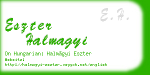 eszter halmagyi business card